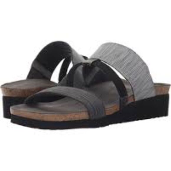 Naot Brenda Gray/Black Fashion Slides Size 40/9 - Picture 1 of 8